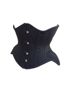 Black Cashmere Corset Hourglass Silhouette Short 