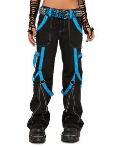 Blue Multi Eyelet Dark Street Gothic Pants 