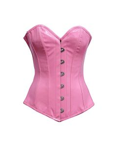 Corset Pink Alexia-Pink PVC Vinyl Long