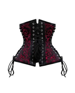 Corsets Queen Steel Bone Brocate & PVC Corset