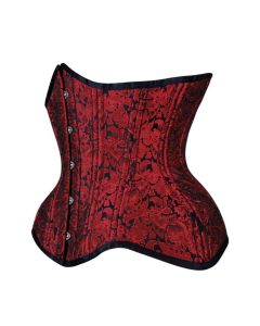 Curvy Waist Trainer Under Bust Red Brocade