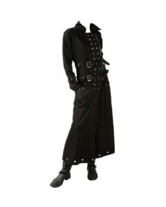 Gothic Hellriser Long Coat Punk Black Spring Autumn Long Coat 