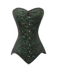 Heavy Duty 26 Double Steel Boned Waist Training Long Torso Overbust Tight Shaper Brocate Corset