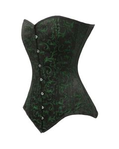 Heavy Duty 26 Double Steel Boned Waist Training Long Torso Overbust Tight Shaper Brocate Corset