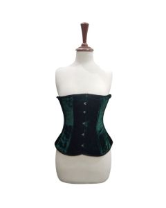 Heavy Duty 26 Velvet Double Steel Boned Waist Training Overbust Tight Shaper Corset
