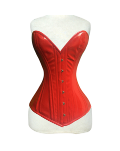 Heavy Duty Red Sexy Overbust PVC Corset