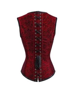 Heavy Duty Steel Boned Over Bust Waist Training Brocade Hourglass Corset