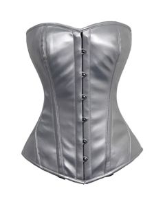 Heavy Duty 26 Double Steel Boned Waist Training Faux Leather Overbust Corset
