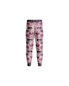 Sublimated Black and Pink Pattern lady Gothic Trousers