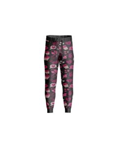 Sublimated Black and Purple Pattern Gothic women's  Trousers