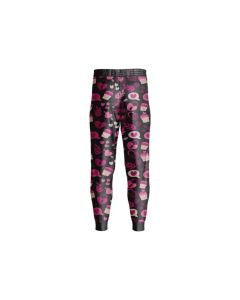 Sublimated Black and Purple Pattern Gothic women's  Trousers