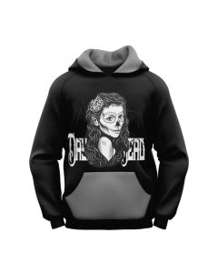 Sublimated Black Goth Gothic Hoodie