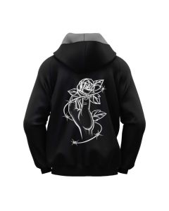 Sublimated Black Goth Gothic Hoodie