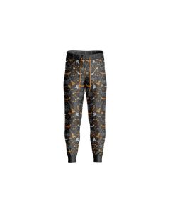 Women's Sublimated Black Halloween Pattern Gothic Trousers
