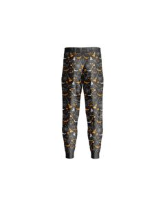 Women's Sublimated Black Halloween Pattern Gothic Trousers