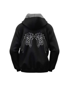 Sublimated Black Skull Tribe Gothic Hoodie