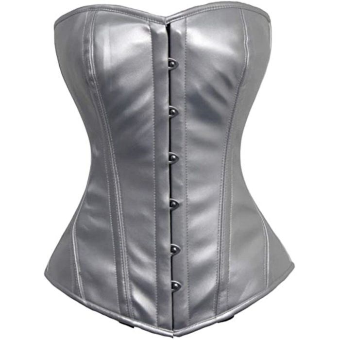 Heavy Duty 26 Double Steel Boned Waist Training Faux Leather Overbust Corset