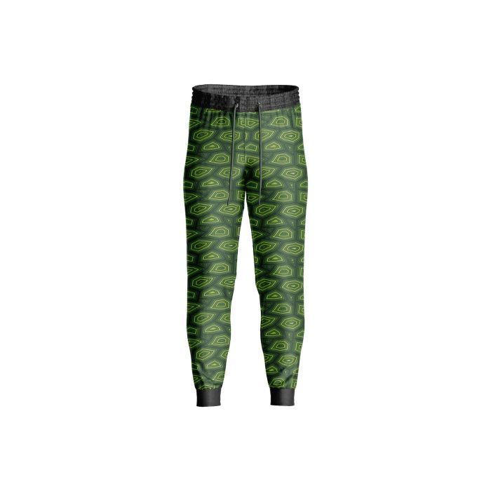 Sublimated Abstract Green Pattern Trousers WOMEN