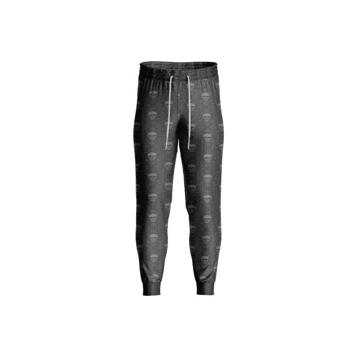 Sublimated Black Skulls Pattern Trousers