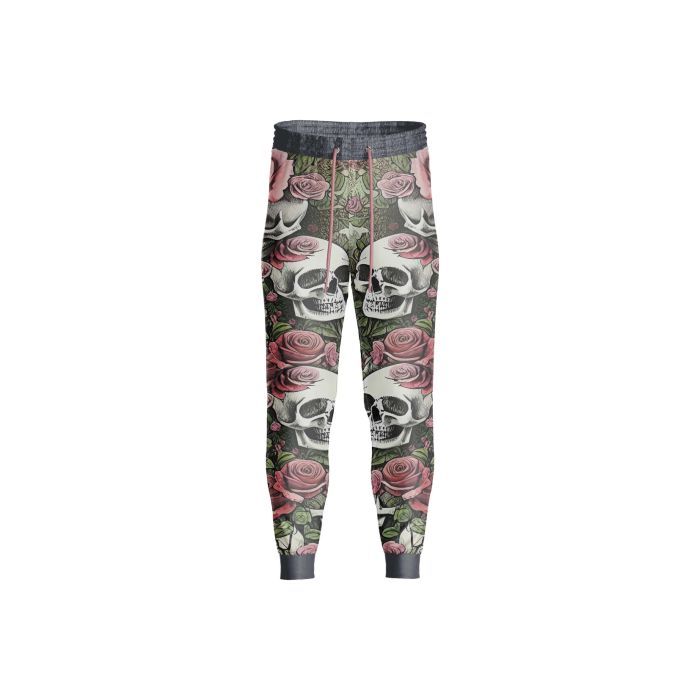 Sublimated Floral Skulls women's Gothic Trousers