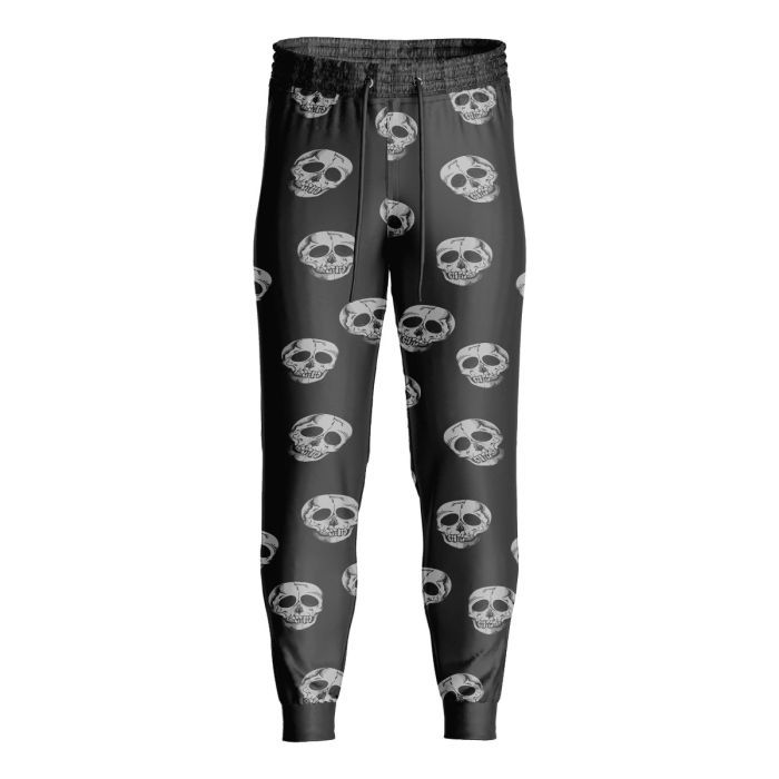 Sublimated Vintage Skull lady Pattern Trousers