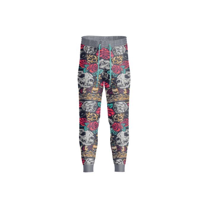 Lady Sublimated Vintage Tattoo Gothic Trousers