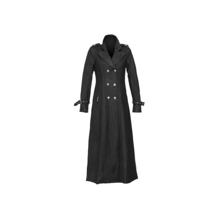Women Gothic Military Long Wool Coat Women Goth Coats