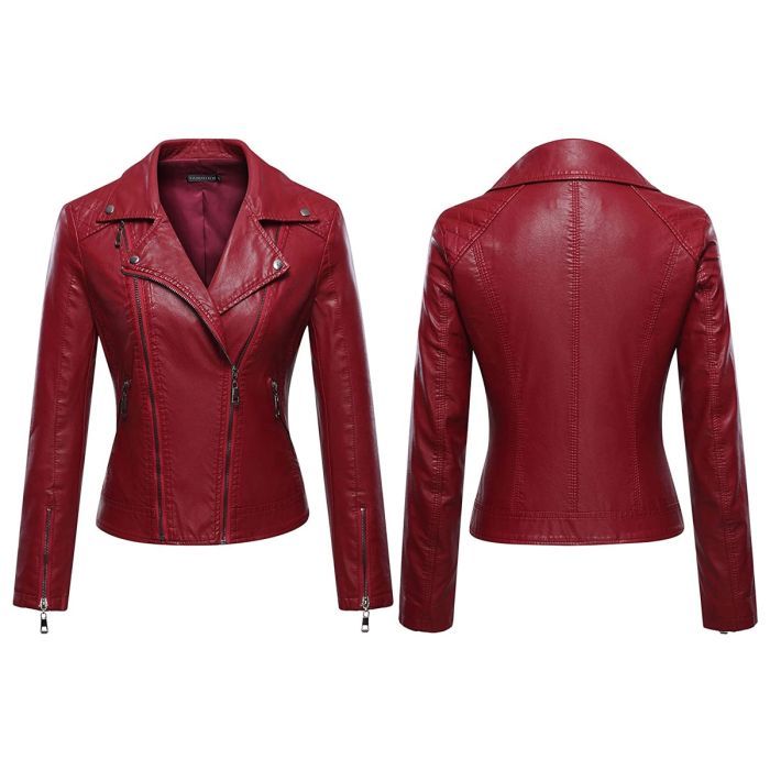 Women's Genuine Lambskin Slim Fit Leather Jacket
