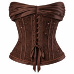 Brown Lace Corset Top - Image 2