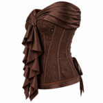 Brown Lace Corset Top - Image 3