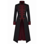 Gothic Military-Style Long Coat