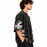 Washed Black GEAR 5 Graphic Oversized T-Shirt - Image 3
