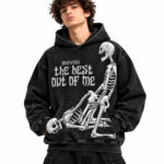 Gothic Skeleton Graphic Hoodie