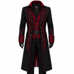 Black & Red Steampunk Coat