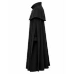 Victorian Cloak with High Collar and Decorative Closure - Image 3
