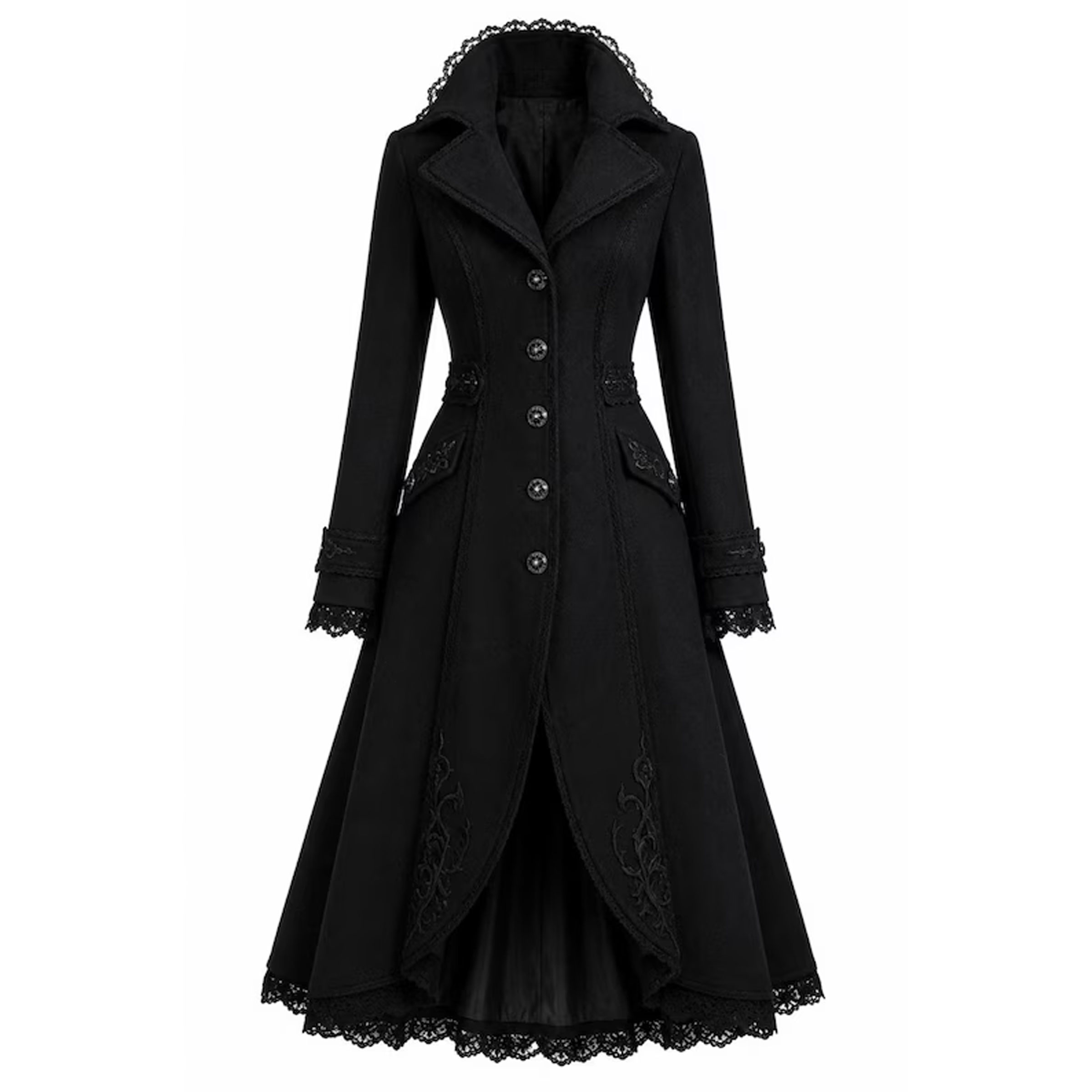 Raven-Rose-Victorian-Coat Black Victorian Gothic Coat - Image 1