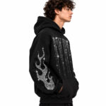 Rhinestone New York Flame Hoodie - Image 2