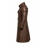 Victorian Brown Leather Steampunk Coat - Image 3