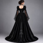 Black Renaissance Dress, - Image 3