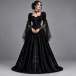 Black Renaissance Dress,