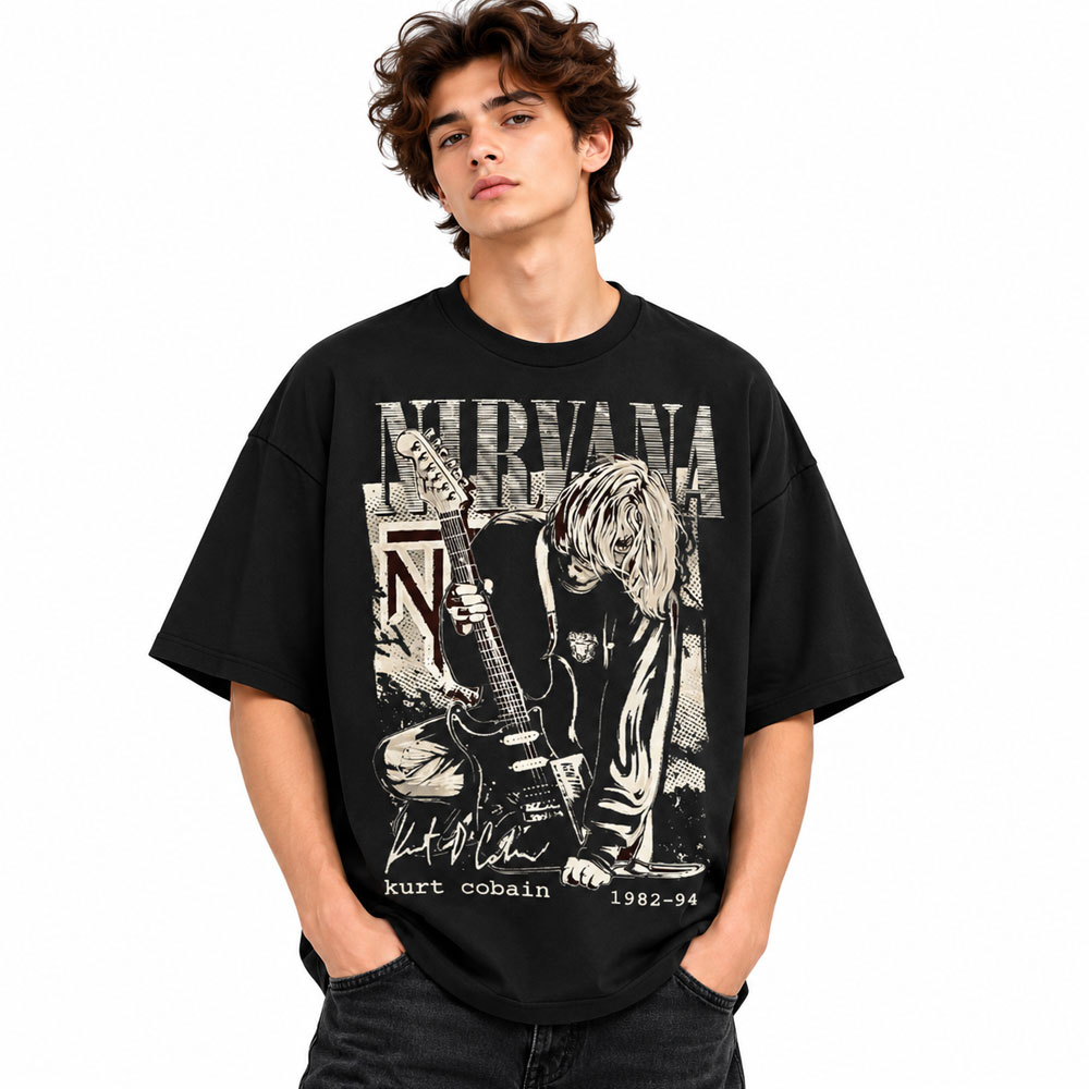Vintage-Nirvana-Graphic-T-Shirt-FRONT - Copy Vintage Nirvana Graphic T-Shirt - Image 1