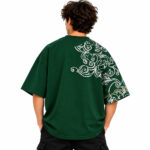 Forest Green Baroque Graphic Oversized T-Shirt - Image 3