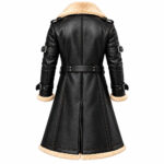 Black Punk Rock Leather Coat - Image 2