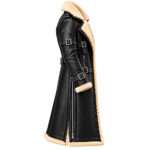 Black Punk Rock Leather Coat - Image 3
