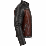 Men's Gothic Studded Leather Jacket - Image 2